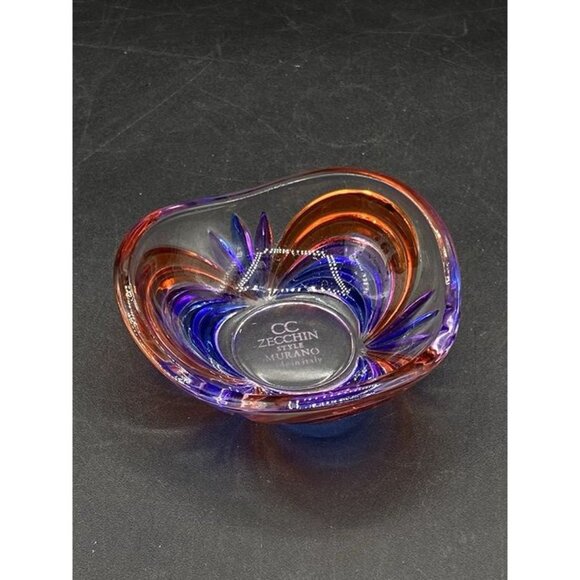 CC Zecchin Other - Murano Art Glass CC Zecchin Rainbow Venetian Trinket Dish 3.25” Signed